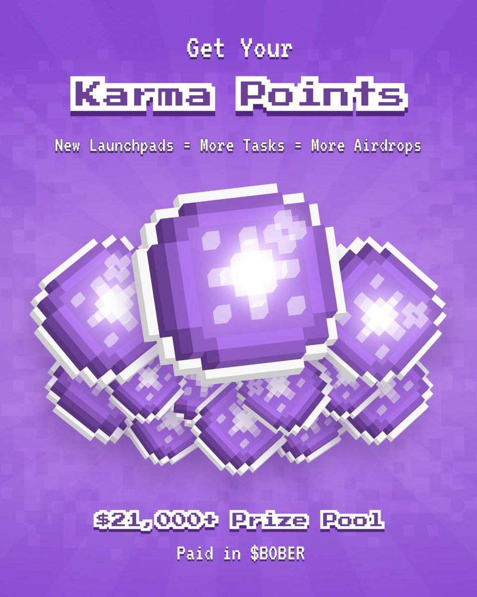 memevers_x's tweet image. 🚀 The Karma Points System is Here 🚀

🎁 Prize Pool: 20M $BOBER (≈$21,600). And that’s only the beginning!

It couldn’t be more simple: the more you engage, the more points you get. These points could win you a share of the $BOBER prize pool, and many other #airdrops.

New…