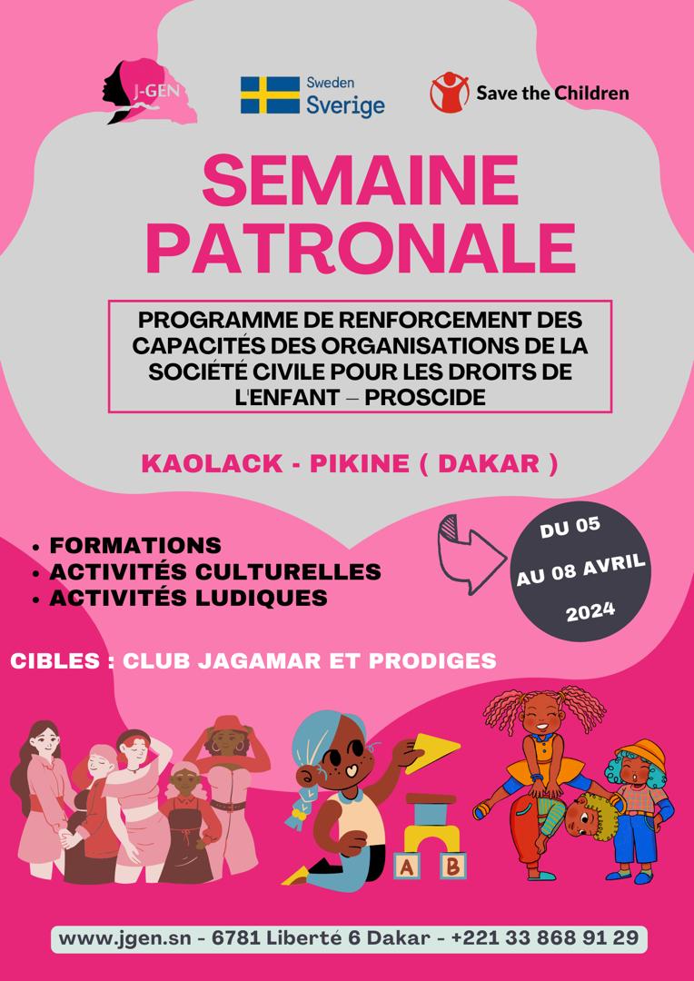 JgenSenegal's tweet photo. 🌟 La semaine patronale des Enfants acteurs de changement débute! 4 jours de formation des cadres d'enfant mis en place par JGEN, sur des thématiques centrales pour le renforcement du plaidoyer sur la promotion et la protection des droit des enfants. @savechildrenSN #jgen #jve https://t.co/zKCYQRng6y