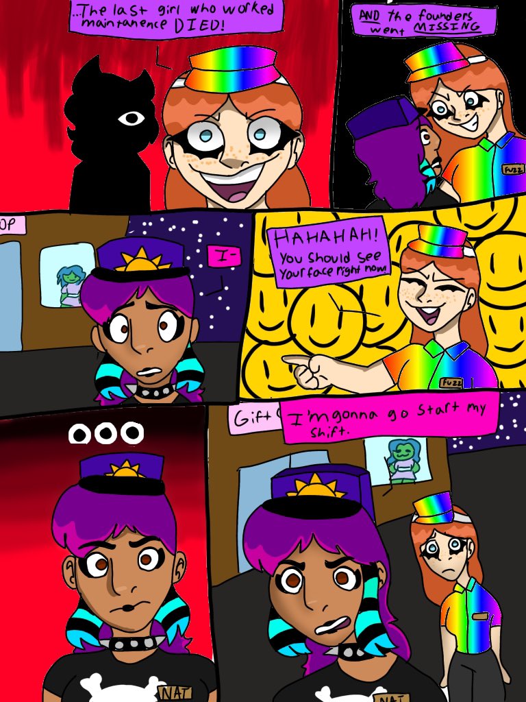 neoneonoe's tweet photo. Nat met fuzz.. #webcomic #rainbowoversundown https://t.co/TCXpJzgnUs
