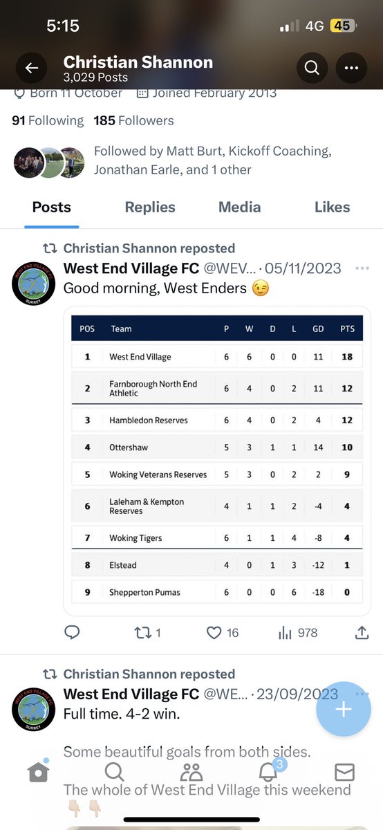 West End Village FC tweet media