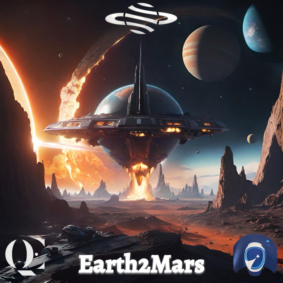 DavidSteenhoek's tweet photo. My autistic son Ronan is my creative director for the art of @Rocketverse369 #earth2mars @qechannel @VcVoid @rullyjkusuma @brendaagilbert @markpellington @Mmmallet @kumbalisatori @Earth2Mars369 @TeachEmpathy528 

#film #videogame #anime #ai

Here was his prompt:

A gigantic spaceship destroying planets in a solar system far far far away.