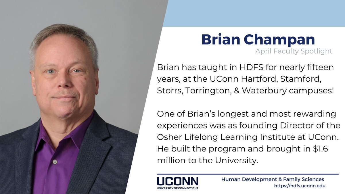 UConn HDFS (@uconnhdfs) on Twitter photo Prof Brian Chapman is our April Faculty Spotlight! Learn more about him here: hdfs.uconn.edu/2024/04/01/bri….
<a href="/UConnCLAS/">UConn CLAS</a> <a href="/UConnWaterbury/">UConn Waterbury</a> Prof Brian Chapman is our April Faculty Spotlight! Learn more about him here: hdfs.uconn.edu/2024/04/01/bri….
<a href="/UConnCLAS/">UConn CLAS</a> <a href="/UConnWaterbury/">UConn Waterbury</a>