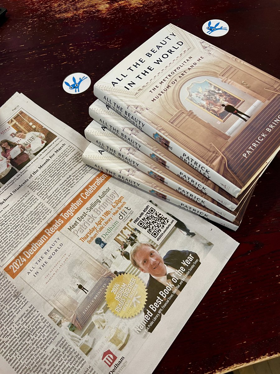 Copies of DLIT's 2024 Dedham Reads Together Selection: All The Beauty in the World is now available at <a href="/BlueBunnyBooks/">Blue Bunny Books</a> <a href="/dedhamsquare/">dedham square</a>!  Meet author <a href="/PBringley/">Patrick Bringley</a> event at <a href="/DedhamPubLib/">Dedham Library</a> on 4/18! <a href="/simonschuster/">Simon & Schuster</a> @dedhamsavings