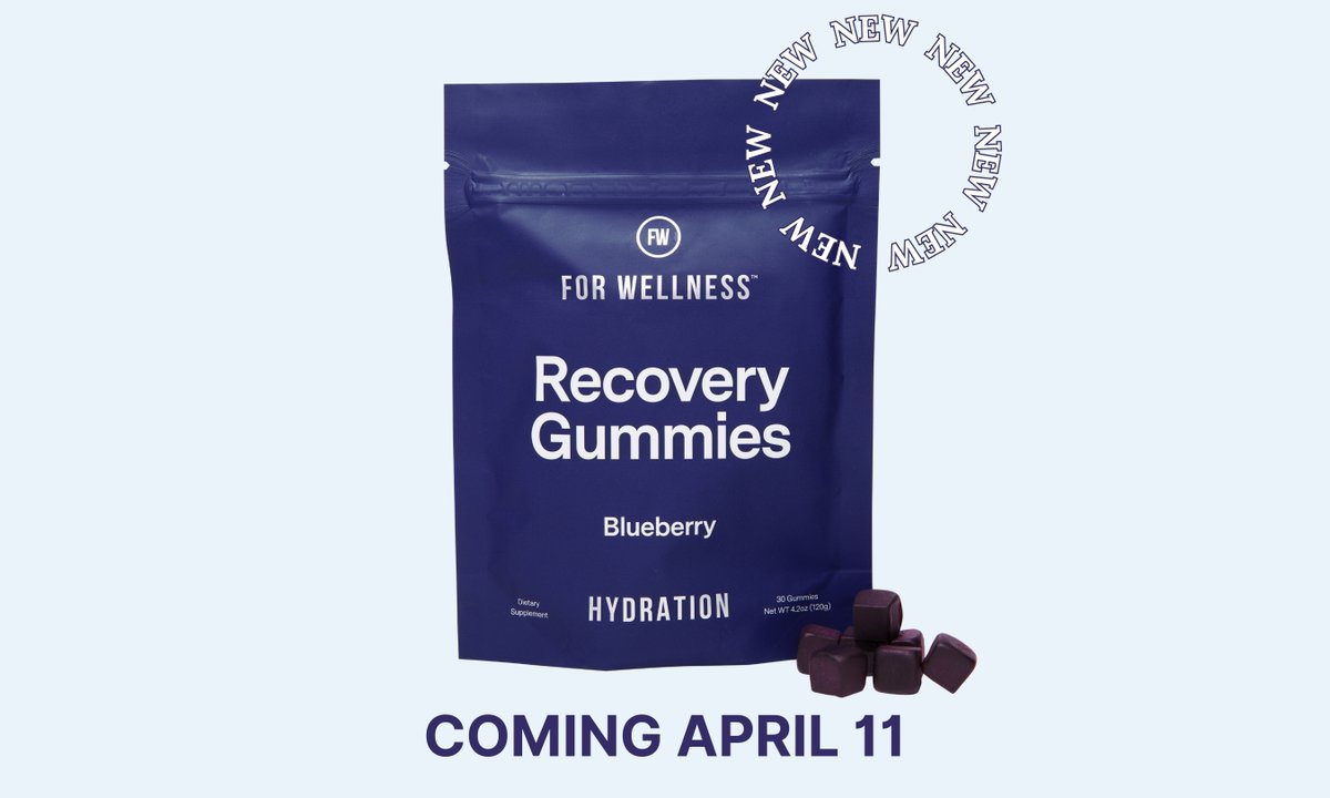 We're thrilled to unveil our latest #functionalfood innovation: the all-new blueberry Recovery Gummies™ Hydration! Infused with a precise blend of key electrolytes: potassium, sodium, and magnesium, each gummy is scientifically formulated to support your recovery. No mixing,