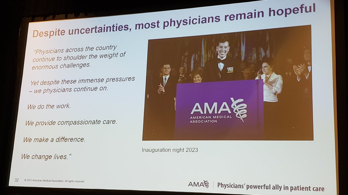 Such powerful words from @DoctorJesseMD - the 2024 Leffingwell Lecturer #CSAAnnualConf2024 Despite increasing pressures and decreasing payments, we physicians: ➡️ do the work ➡️ provide compassionate care ➡️ make a difference ➡️ change lives