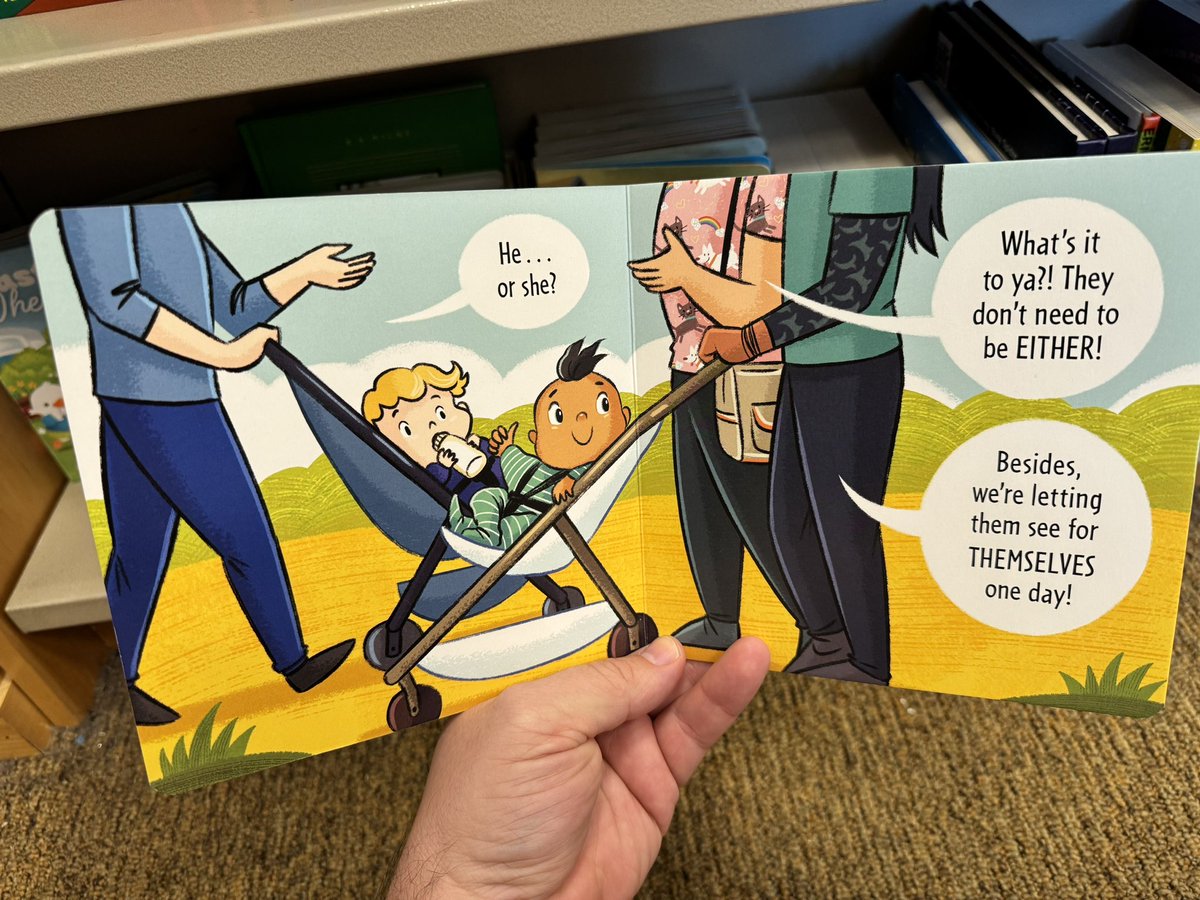 andysignore's tweet photo. I’m all for letting kids be themselves. My girl played with boy toys… my boy played with girl toys… but actually choosing to read this book about “smashing gender norms” and “social constructs” to an actual baby 😳😬🤦🏻♂️ IMO This isn’t letting a kid just be a kid #ByeByeBinary https://t.co/HfGtTEwI1g