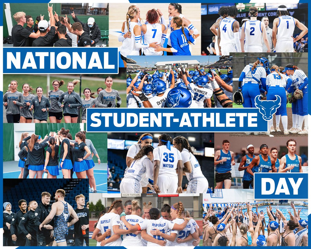 Today, we celebrate our @UBAthletics student-athletes on 𝐍𝐚𝐭𝐢𝐨𝐧𝐚𝐥 𝐒𝐭𝐮𝐝𝐞𝐧𝐭-𝐀𝐭𝐡𝐥𝐞𝐭𝐞 𝐃𝐚𝐲 🤘 #GoBulls | #UBhornsUP