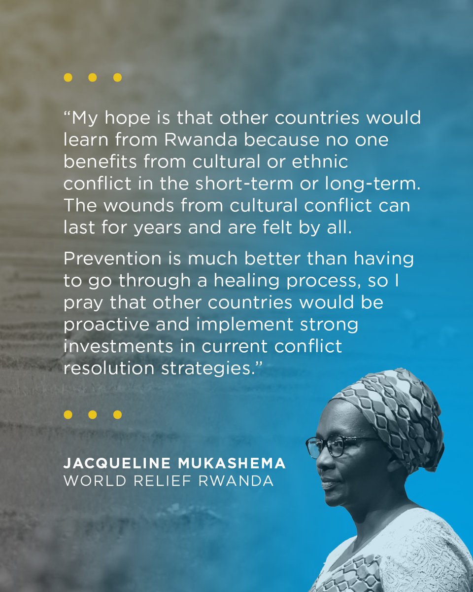 In 1994, following the genocide against the Tutsi in Rwanda, @WorldRelief was one of the first organizations to arrive with emergency assistance. Jacqueline Mukashema of World Relief Rwanda is sharing her story on the blog. Read it here: bit.ly/3TFjr1M