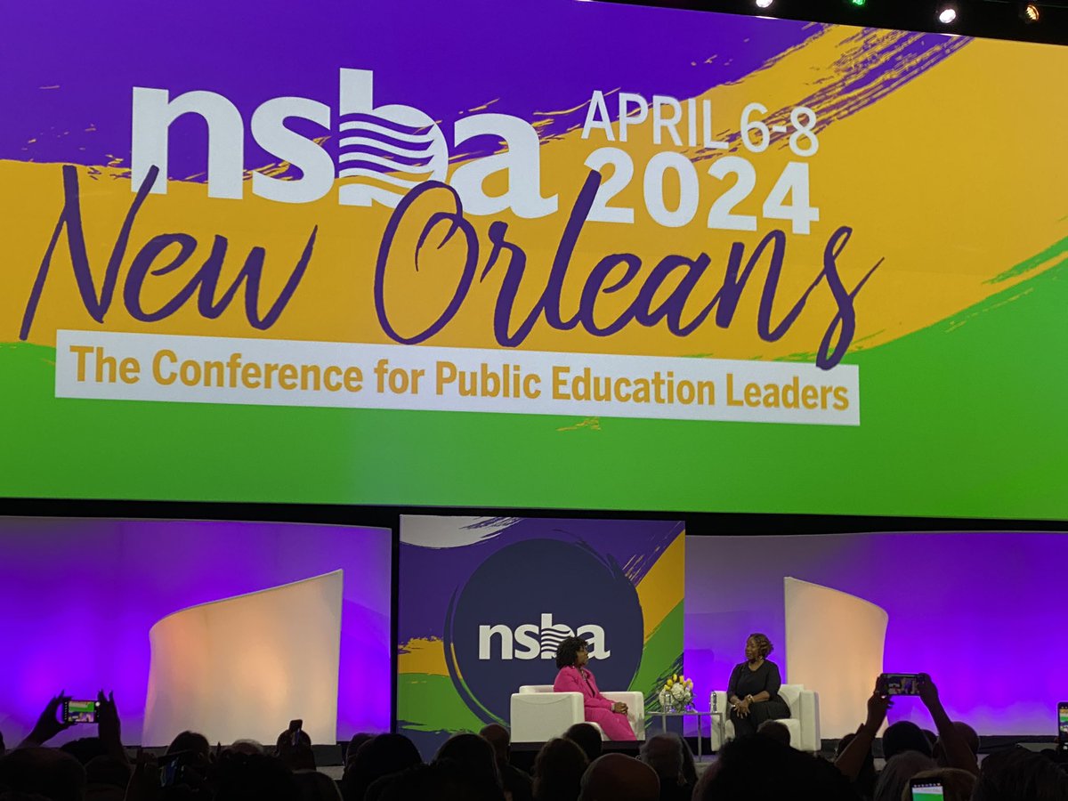 Our award-winning Governing Board and I are learning together this weekend at #NSBA24! Thank you, @DrAvisW, Superintendent of @NOLAPSchools for your incredible welcome & spot on message! @RubyBridges, your story & message is inspiring and impactful! #Hereforthekids #Noexceptions
