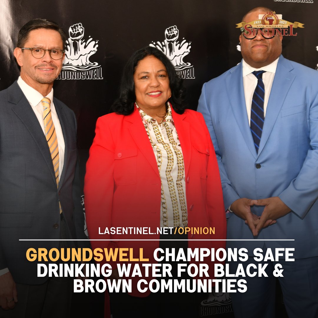 Proclaiming clean water as a human right, Groundswell for Water and Housing Justice convened leaders of L.A.’s Black and Brown communities to address this pressing issue that disproportionately affects people of color. Click here for more : lasentinel.net/groundswell-ch…