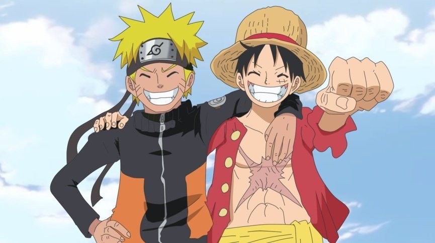 Les fans de Naruto et de One Piece qui s'insultent entre eux, alors que les 2 auteurs sont giga potes