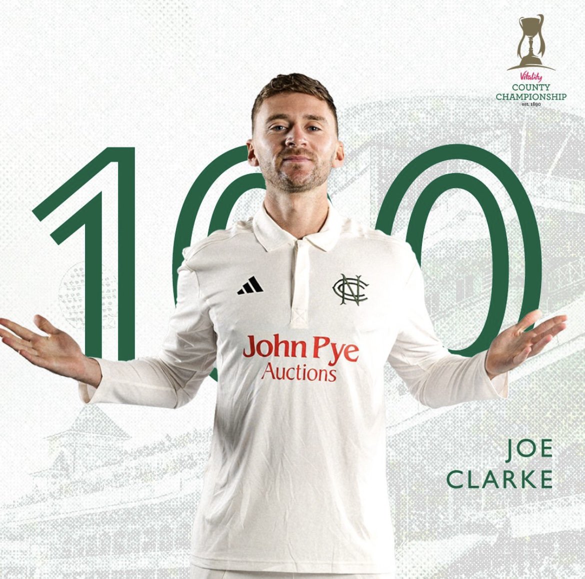 An impressive start to the season for Joe Clarke 👏😮‍💨@TrentBridge @CountyChamp 💯👌