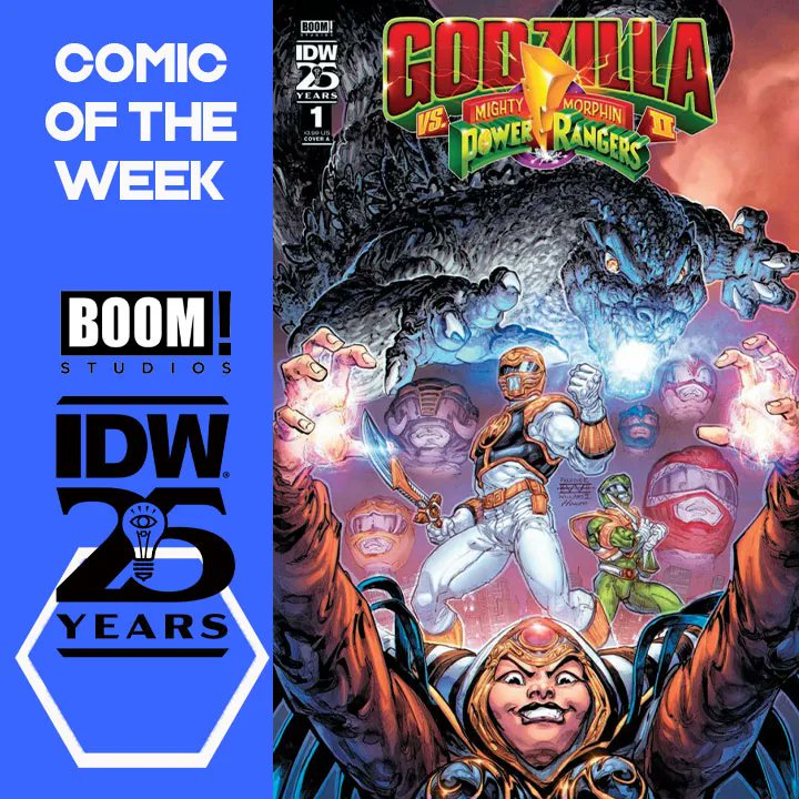 This week's #ComicoftheWeek is @IDWPublishing @boomstudios #GodzillaVStheMightyMorphinPowerRangersII #1 @cullenbunn @baldemar_rivas @adalhouse @johannanattalie More of @hardluck_hotel can be found in his #PullList rb.gy/18jai2