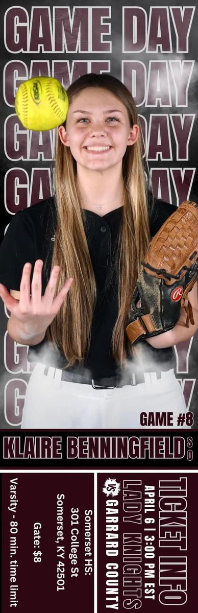 Game day!! Lady Knights vs Tates Creek @ 3:30 and Garrard County @ 5:00
