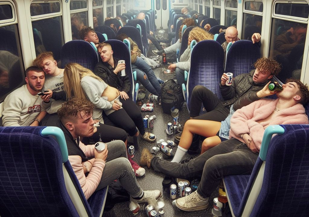 British trains on a Saturday night