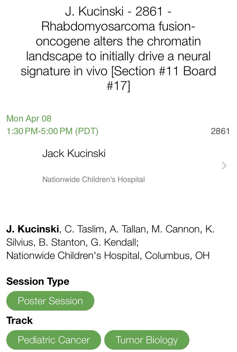 The Kendall Lab is at #AACR24! Check out our poster presented by Ph.D student Jack Kucinski in the #Pediatric Cancer Genomics and Epigenomics session. Excited to see you all soon!