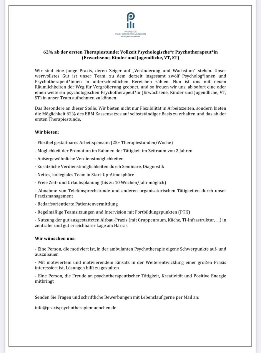 Jay_rides's tweet image. #justsayin…. Besser wird’s nimmer. Großes Jobsharing in der Praxis is jetzt möglich (und wenn ihr gut verhandelt dann is der m E schönste Raum drin). Wer hat Lust auf Psychotherapie im besten Team der #psychobubble . #adhs / #demenz Schwerpunkt oder dein eigener Schwerpunkt!
