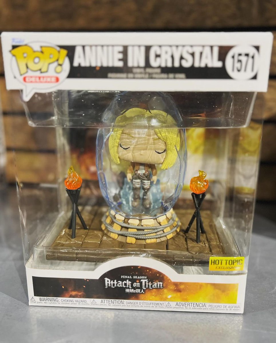 A look at Hot Topic exclusive Attack on Titan - Annie in Crystal! 📸: @htpuentehills #Funko #AttackonTitan