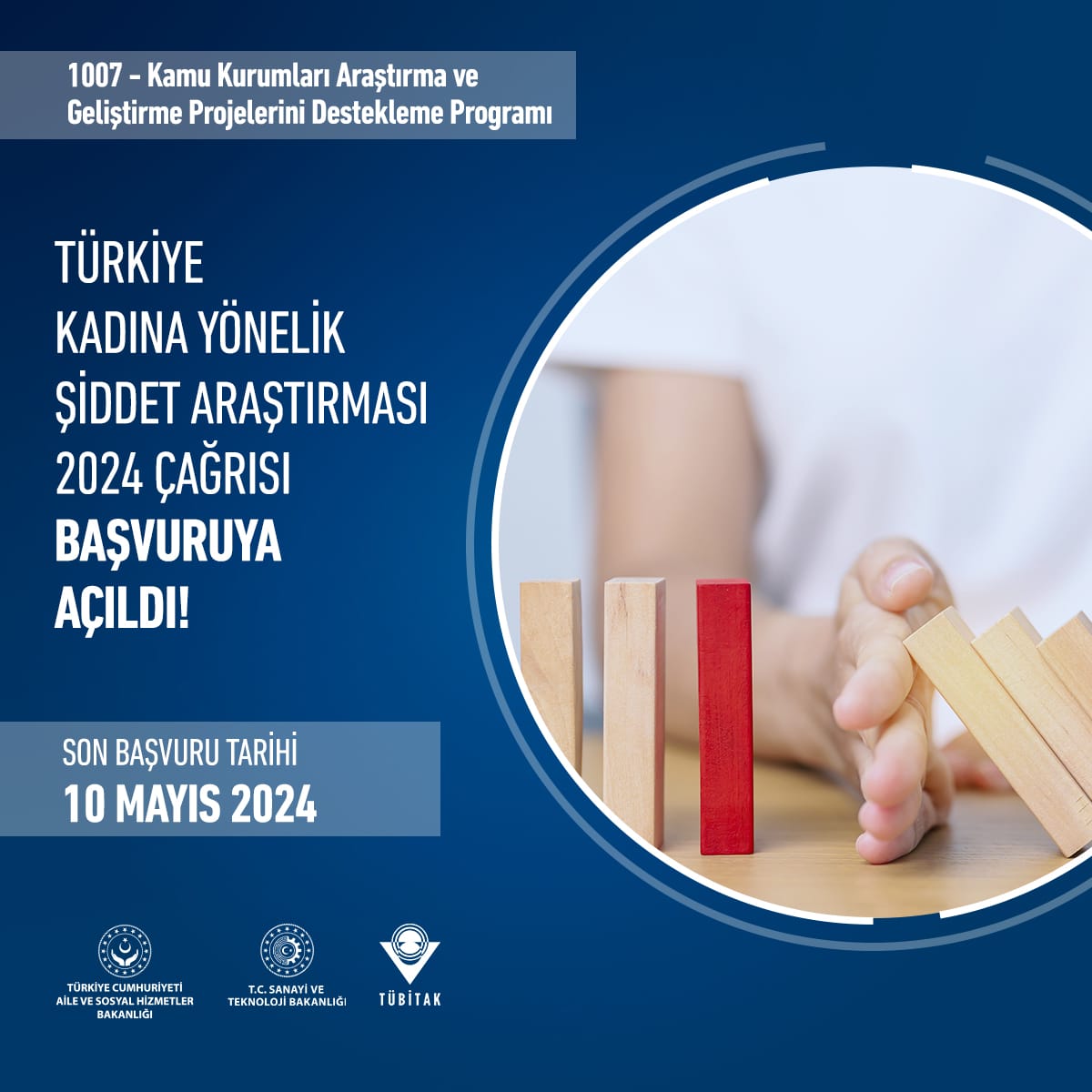 📢 Türkiye Kadına Yönelik Şiddet Araştırması-2024 Çağrısı başvuruya açıldı! @tcailesosyal Bakanlığının ihtiyaç duyduğu kadına yönelik şiddetle mücadele politikaları, programları ve hizmetlerinin geliştirilmesi ve yaygınlaştırılması amacıyla açılan çağrı kapsamında, Türkiye’de