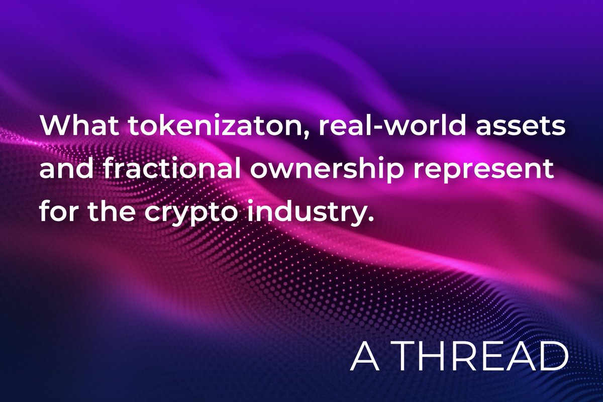 thekurtivy's tweet photo. What tokenizaton, real-world assets (RWAs) and fractional ownership represent for the crypto industry. 

A thread 🧵: https://t.co/GtWo9fCKVL