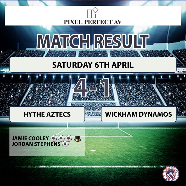 hytheaztecs's tweet photo. Full time result
Hythe Aztecs 3-1 Wickham
Wickham 1-4 Hythe Aztecs
Got to love a double header, great bounce back ability after the disappointing result last week.
2 games to go.
Goalscorers;
@jamiecooley101
@Jxrd_nS
#UpTheAztecs🟢⚫️ https://t.co/f4avRjrz9M