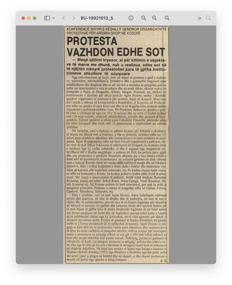 kushtrimvisoka's tweet photo. A sneak peek of the process.

Step 1: Segment article
Step 2: Convert to plain text - OCR
Step 3: Machine translation to any language

So far, I have segmented around 52K articles. :) 

#GazetaBujku #AI #History #Kosova #HumanRights https://t.co/P2EsKgkH7d