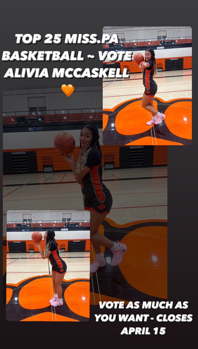 Happy to be voted to the next round for Miss.PA Basketball! Consider voting me for the Tremendous 25! Thank you to everyone who has supported me! #rollcy 🧡

survey.zohopublic.com/zs/a40xCJ