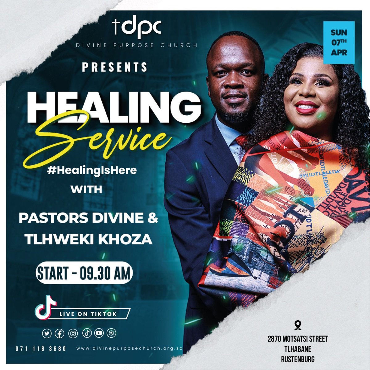 DivinePurposeC2's tweet photo. Join us at Divine Purpose Church for a powerful Healing Service! Experience the transformative power of faith and prayer as we come together to seek healing for mind, body, and spirit. All are welcome to join us for this special service. Don't miss out! https://t.co/2f50fvPoEh