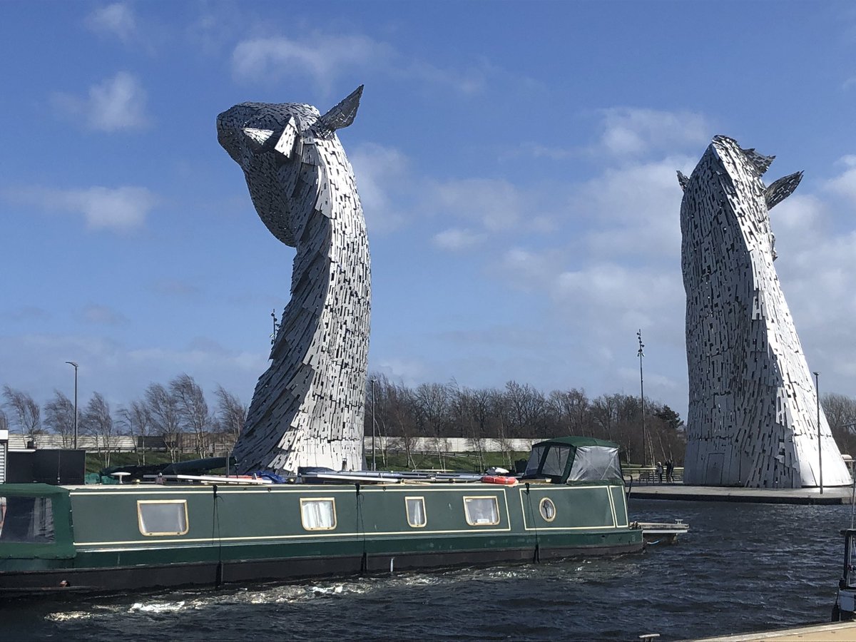 So the day I choose to go and see the #Kelpies up close, is the day #StormKathleen visits. Too windy for the tours! They’re still majestic.