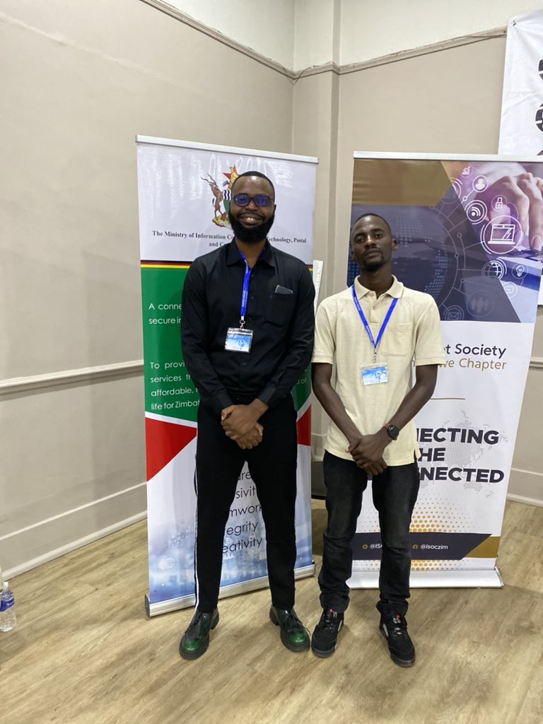 About Yesterday: 
Attended the Inaugural IOT Community Conference hosted by @ISOCZIM 
Hon. Min
@TateMavetera held an informative Q&A session around #IoT in #Zimbabwe and I had the privilege to meet @JustinMahlahla 
Reconnected with my bro @Tsunchie 
#ConnectingTheUnConnected