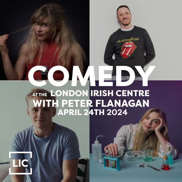 Join the hilarious <a href="/gearoidfarrelly/">Gearoid Farrelly</a>, <a href="/aideenmcqueen/">Aideen McQueen</a>, <a href="/reecek1dd/">Reece Kidd</a> and Freya McGhee at our monthly comedy night later this month! 🎈

Hosted by <a href="/peterflanagan/">Peter Flanagan</a> 🎤 

🗓️ Wed 24th April

londonirishcentre.ticketsolve.com/ticketbooth/sh…