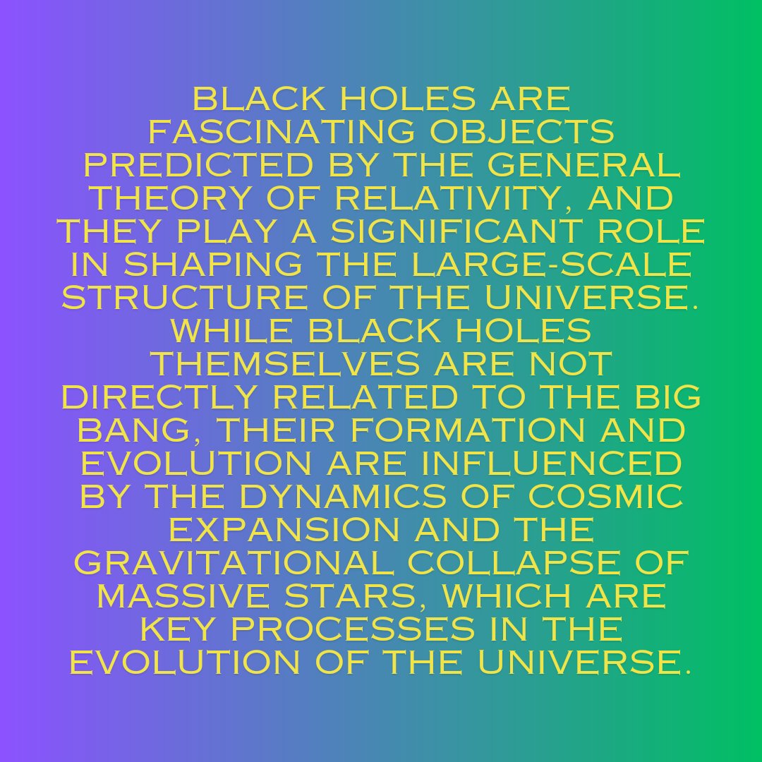 What Role Do Black Holes Play in The Context of The Big Bang Theory?

For More Information ➡️ humanityuapd.com/the-big-bang-t…

#BlackHoles #CosmicStructure #GalacticDynamics #CosmicEvolution #GeneralRelativity #Space #BIGBANG #Science #CosmicInfluence #GravitationalCollapse #MassiveStars