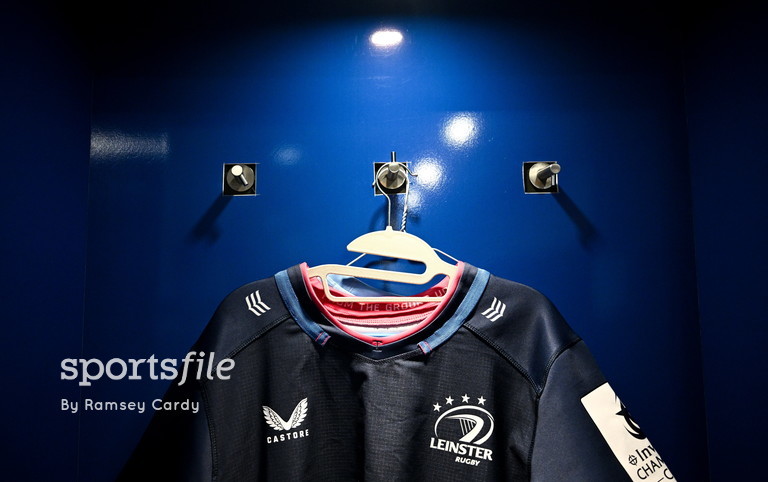 A general view of a Leinster jersey before the Investec Champions Cup Round of 16 match between Leinster and Leicester Tigers at the Aviva Stadium. 📸 @ramseycardy sportsfile.com/more-images/77…