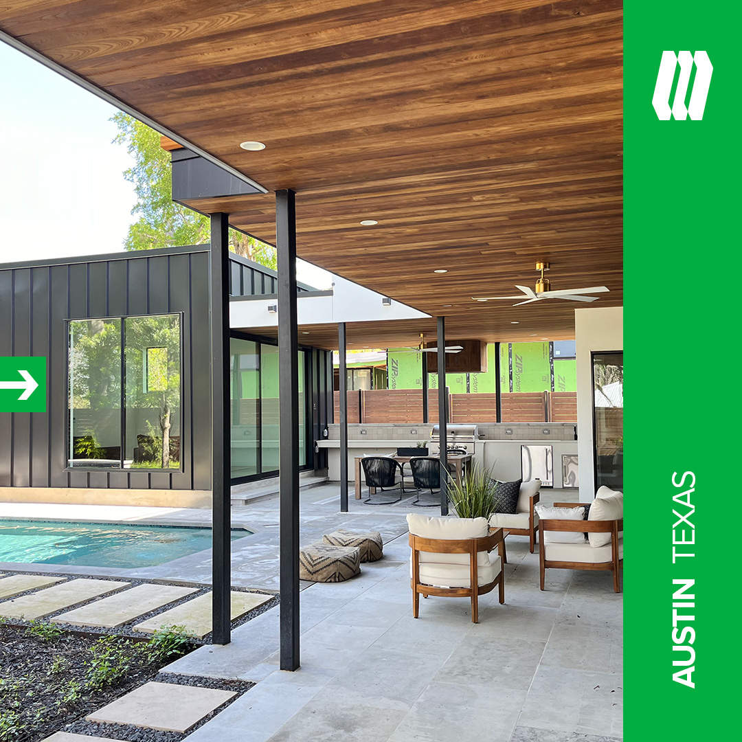 tantimber's tweet photo. The private property in Austin, Texas, on which Tantimber Thermowood Ash Cladding and soffit products supplied by US Lumber Brokers, stands out with its nature-friendly atmosphere! 🌿 https://t.co/lCV9ocwSch