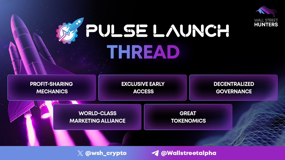 𝐈𝐧𝐭𝐫𝐨𝐝𝐮𝐜𝐢𝐧𝐠: @Pulse_Launch! 🚀 The first community-governed launchpad with equitable profit sharing and dynamic engagement models. Explore this thread to learn how it will revolutionize the #crypto startup space. 🧵