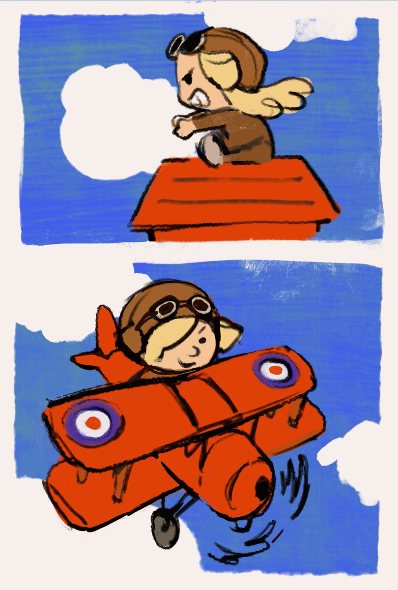 also drew la signora as a peanuts style pilot
