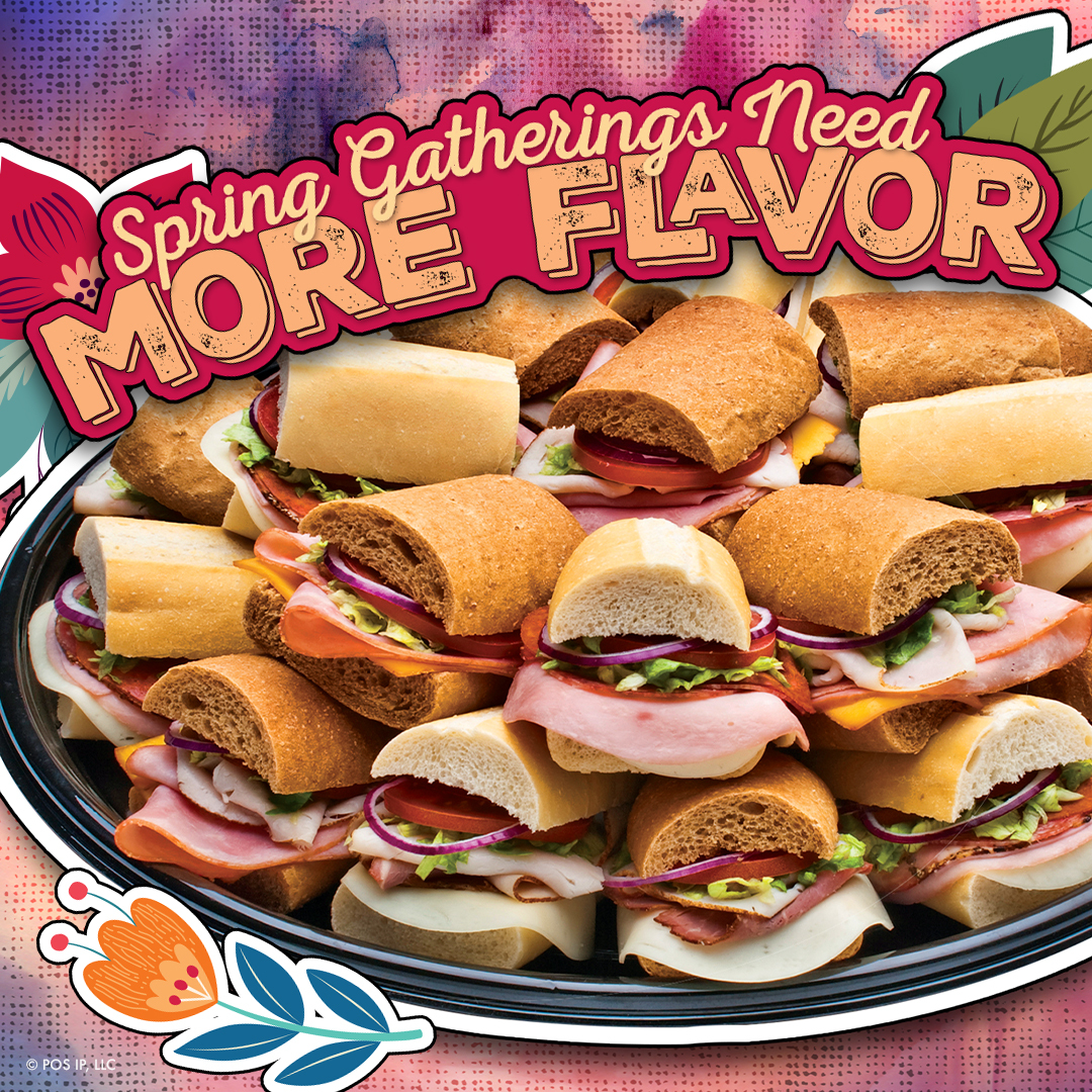 portofsubs's tweet image. This Spring, savor the season and plan your gatherings with Port of Subs&apos; 6ft sandwich trays! 🌷🥪 Because let&apos;s face it, every spring get together needs a little extra flavor. #SpringEntertaining #PortOfSubsCatering #moreflavor