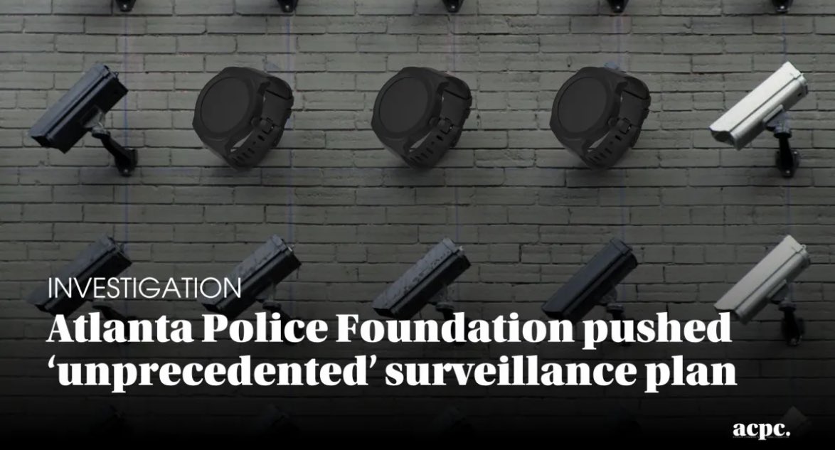 @yuval_abraham @972mag @mekomit NEW: The Atlanta Police Foundation pushed an ‘unprecedented’ AI-powered, GPS-enabled surveillance program that would turn Atlanta into an “open air prison” The original plan was to beta-test on a cohort comprising 93% Black people @atlanta_press: atlpresscollective.com/2024/04/01/atl…