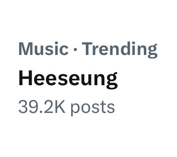 240407 | X TRENDS

'Heeseung' is trending under music catergory with 39.2k posts after his weverse live. 

#HEESEUNG #희승 #ヒスン #李羲承 
@ENHYPEN_members