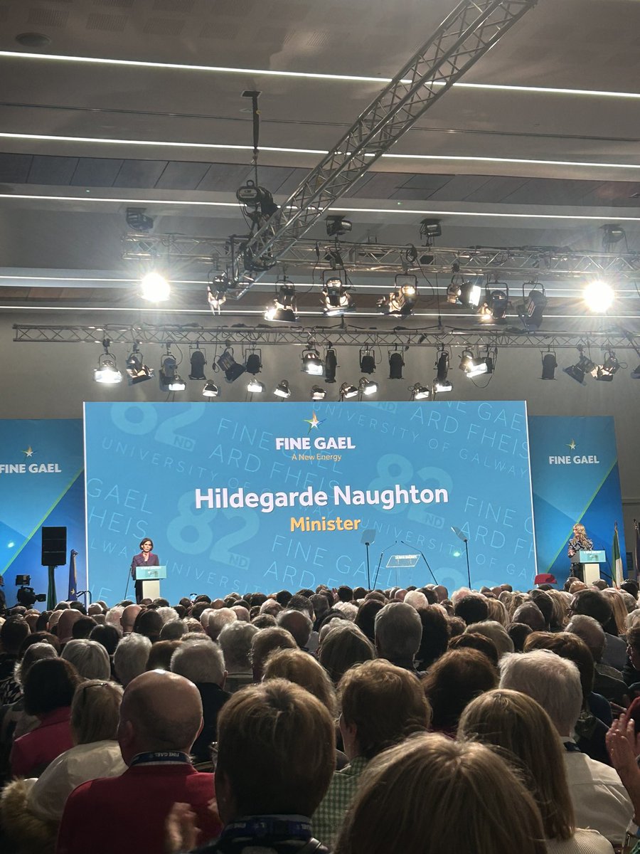 FG’s Hildegarde Naughton using her speech to have a go at Sinn Fein “SF change their views more often than they change their clothes. “They would say that none of their squirming on policy positions is a U turn. I agree with them. It's not a U turn. Just a Mary Lou turn.”