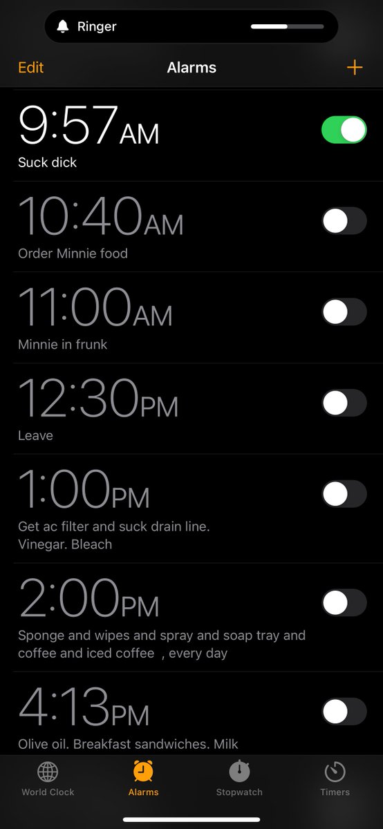 jeremyjudkins_'s tweet photo. Stupidest thing about iPhone / iOS?

You set an alarm, and the volume of the alarm is attached to your "ringer" volume.

Why would you want my ringer to be all the way up when I'm sleeping? I normally turn ALL sounds off when asleep.

There should be an alarm volume slider in the alarm app.