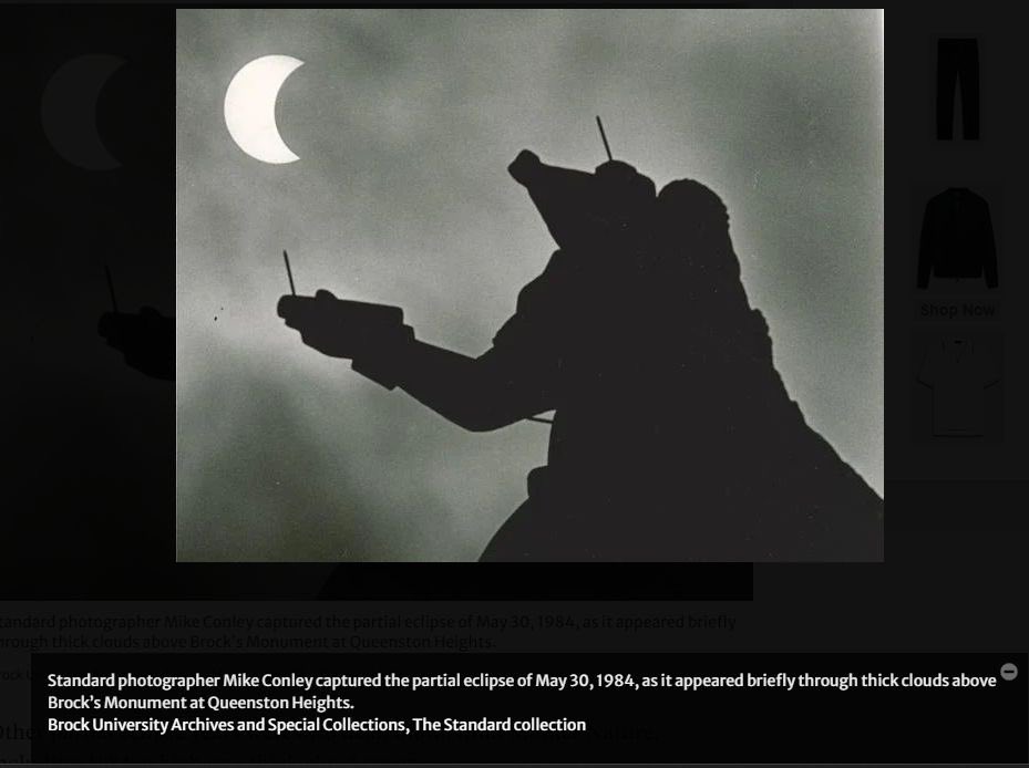 As we all prepare for the solar eclipse on Monday, we thought you might enjoy this photo of a partial eclipse from 1984!