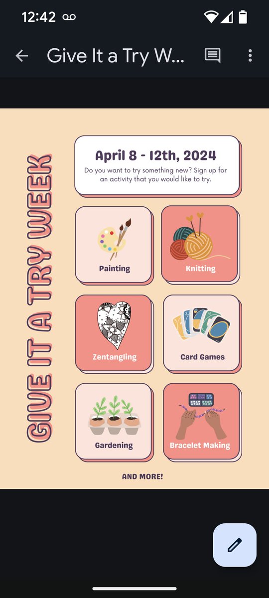 N. Zabukovec (@mszabukovec) on Twitter photo Give It a Try Week begins this Tuesday! <a href="/StTimothyDPCDSB/">St. Timothy School</a> You might just add a new hobby to your list! <a href="/DPwellness4all/">DPwellness4all</a> Give It a Try Week begins this Tuesday! <a href="/StTimothyDPCDSB/">St. Timothy School</a> You might just add a new hobby to your list! <a href="/DPwellness4all/">DPwellness4all</a>