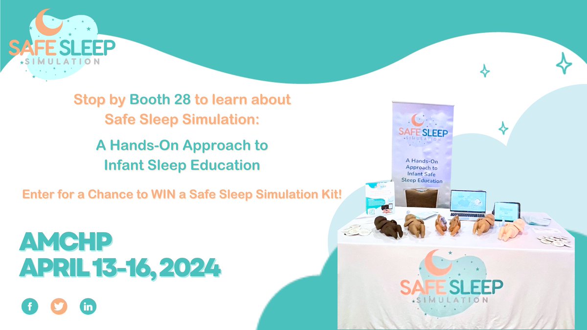 Excited for #AMCHPConference! Visit Booth 28 to explore our Safe Sleep Simulation toolkit, enhancing safe sleep education. Let's make an impact together! #MaternalChildHealth #InfantSafeSleep #SafeSleepSimulation