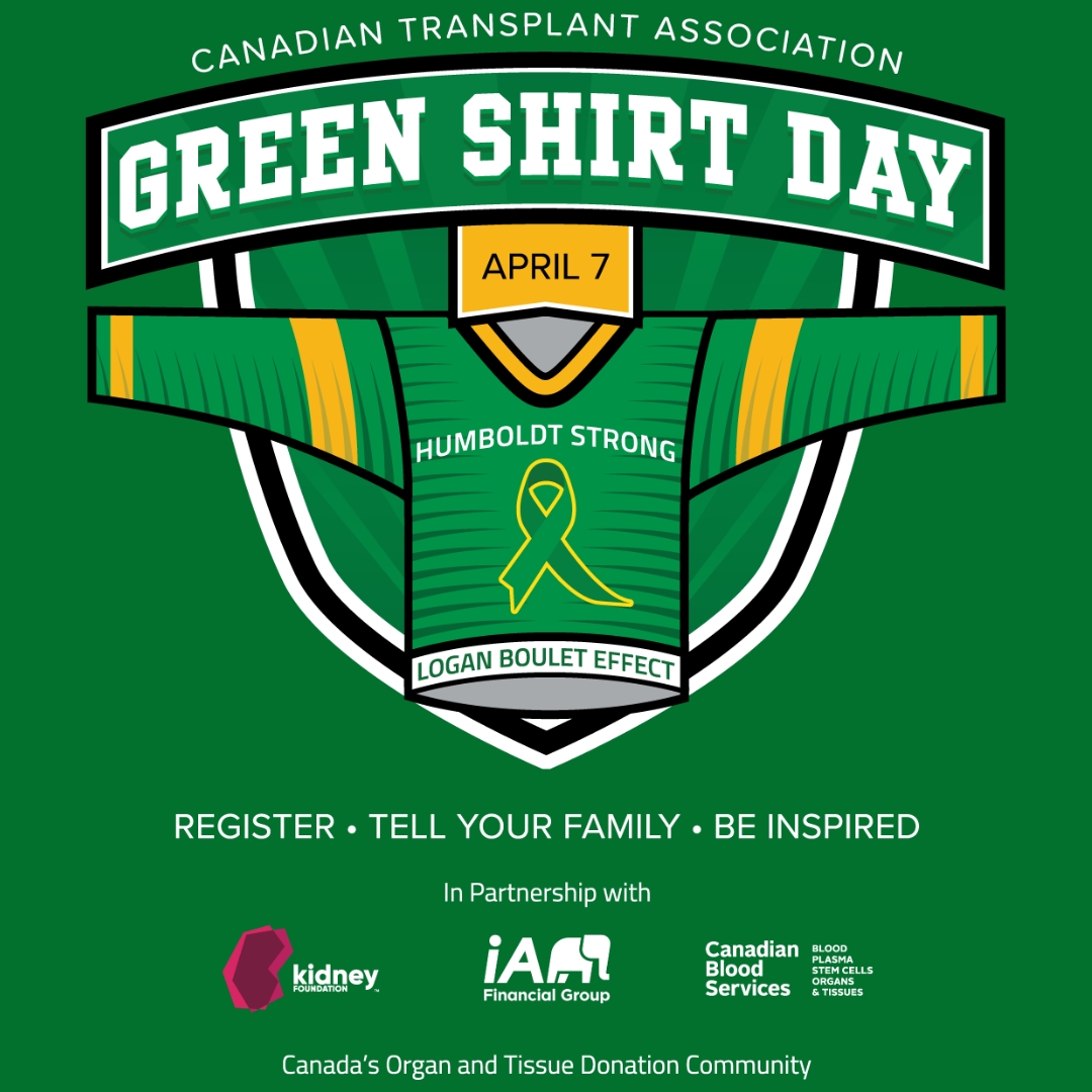 Today is #GreenShirtDay. A day to remind everyone that organ and tissue donation saves lives and brings inspiration from tragedy.

Are you a registered donor? Learn more:
ontario.ca/page/organ-and…

And visit: greenshirtday.ca

@greenshirtday #LoganBouletEffect