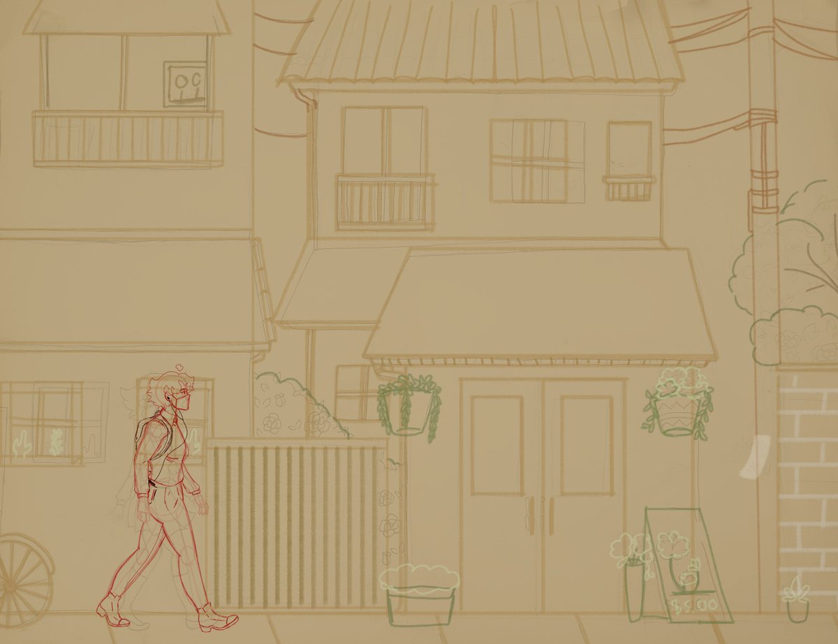 A bigger landscape piece, that's a redraw of an older drawing. Here's a sketch of it... The sketch isn't even done. I got no clue how long this is going to take.
#landscape