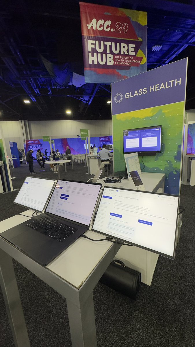 Hi #MedTwitter #MedX at #ACC24 🫀❤️ Come visit @GlassHealthHQ at the ACC Future Hub! We can’t wait to see you! #CardioTwitter #cardiox #AICDS