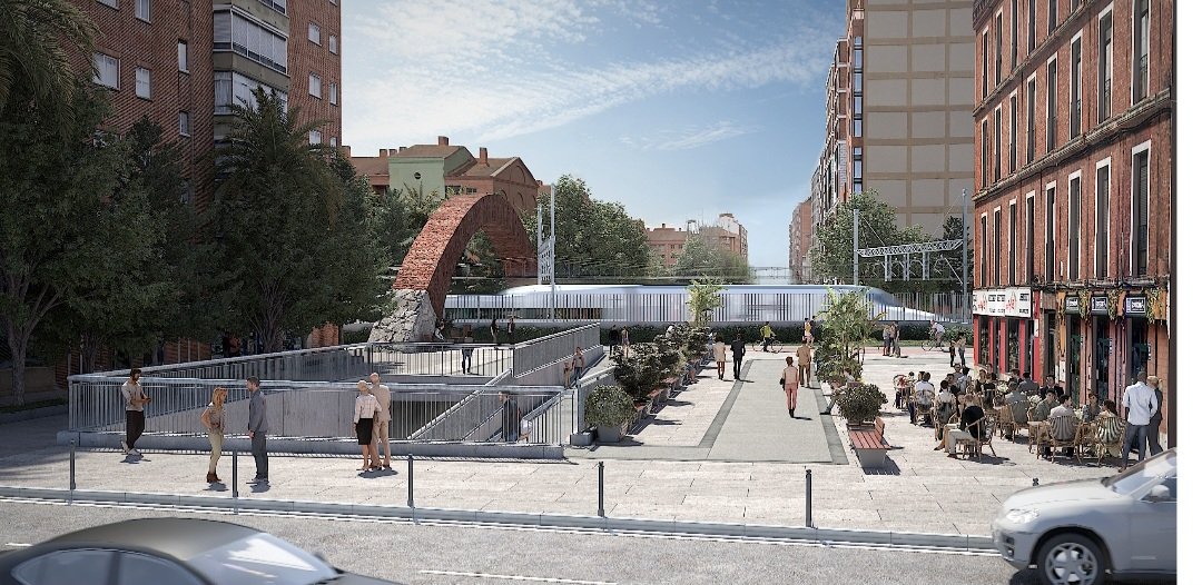 La integración ferroviaria firmada en 2017 transformará por completo la zona de Arco de Ladrillo. En junio estará listo el proyecto definitivo para derribar el maltrecho viaducto y construir un moderno paso subterráneo.