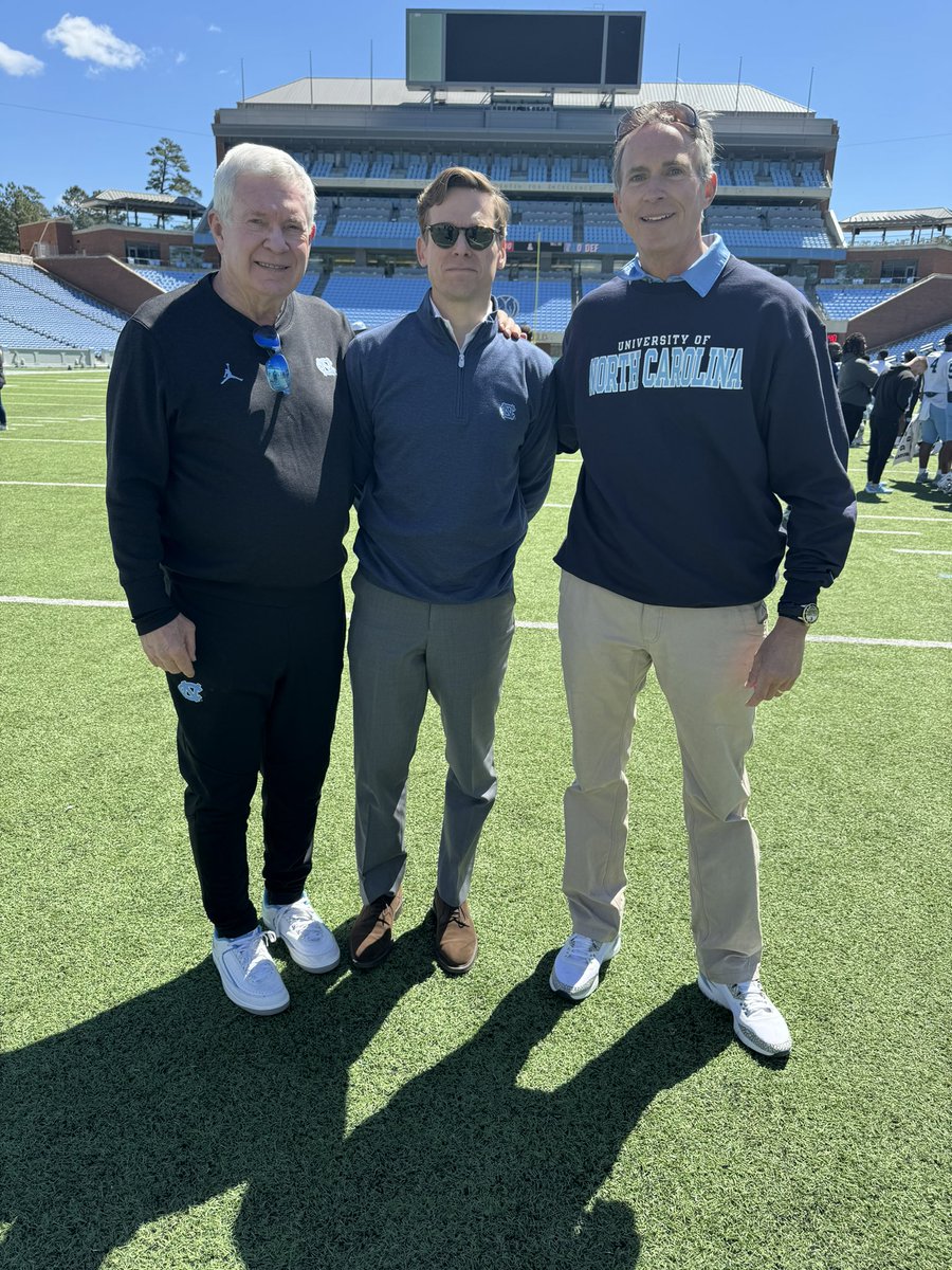 Was great having interim Chancellor Lee Roberts and Board of Trustees Chair John Preyer out at practice today. Lee had a great message to the team afterwards. Thanks so much for coming. 🙏🩵🙏