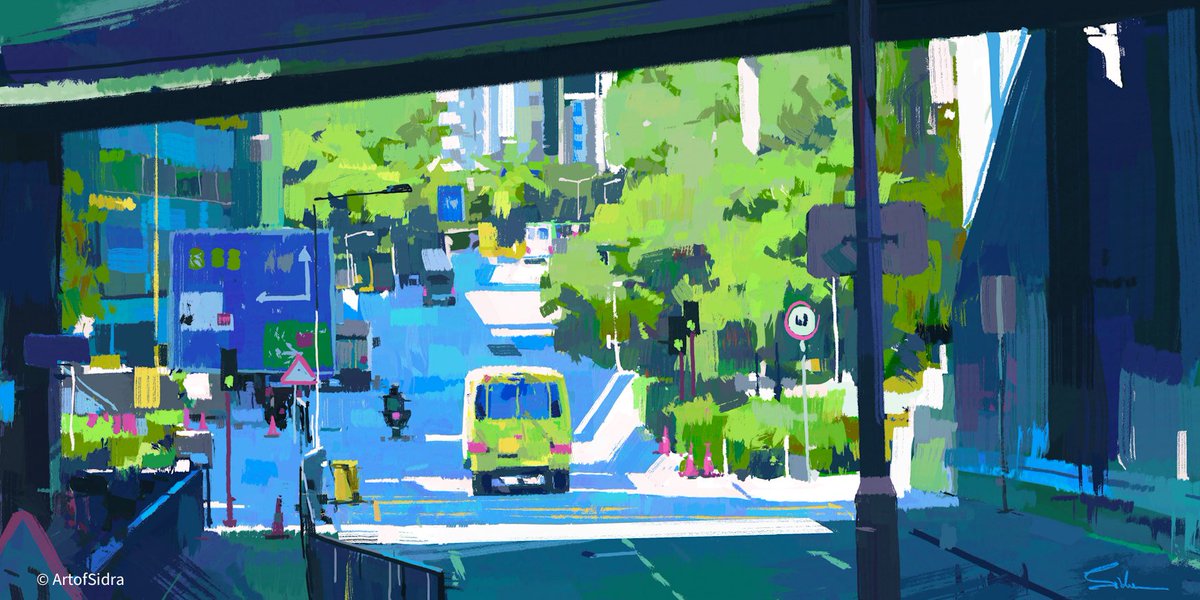 Blue 🔹 #HongKong #visdev #background #illustration #environment